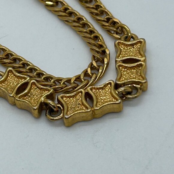 Monet Vintage Gold Tone Necklace With Textured  for Layering 54" Opera Length - Picture 10 of 14
